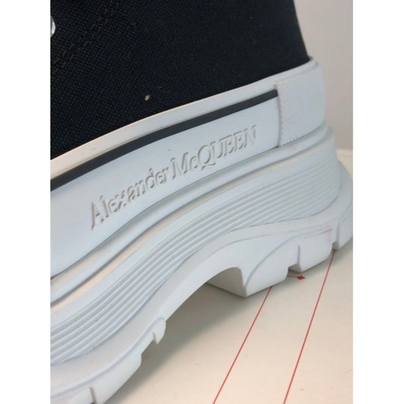 Alexander Mcqueen Black Tread Slick Boot Sneakers Size Eu:40.5 - Picture 4 of 12